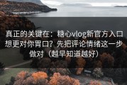 真正的关键在：糖心vlog新官方入口想更对你胃口？先把评论情绪这一步做对（越早知道越好）