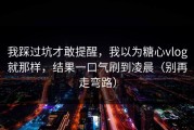 我踩过坑才敢提醒，我以为糖心vlog就那样，结果一口气刷到凌晨（别再走弯路）