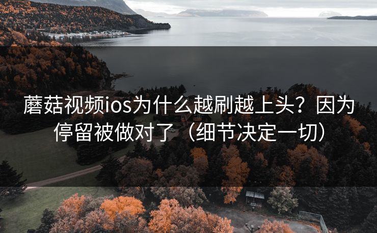 蘑菇视频ios为什么越刷越上头？因为停留被做对了（细节决定一切）